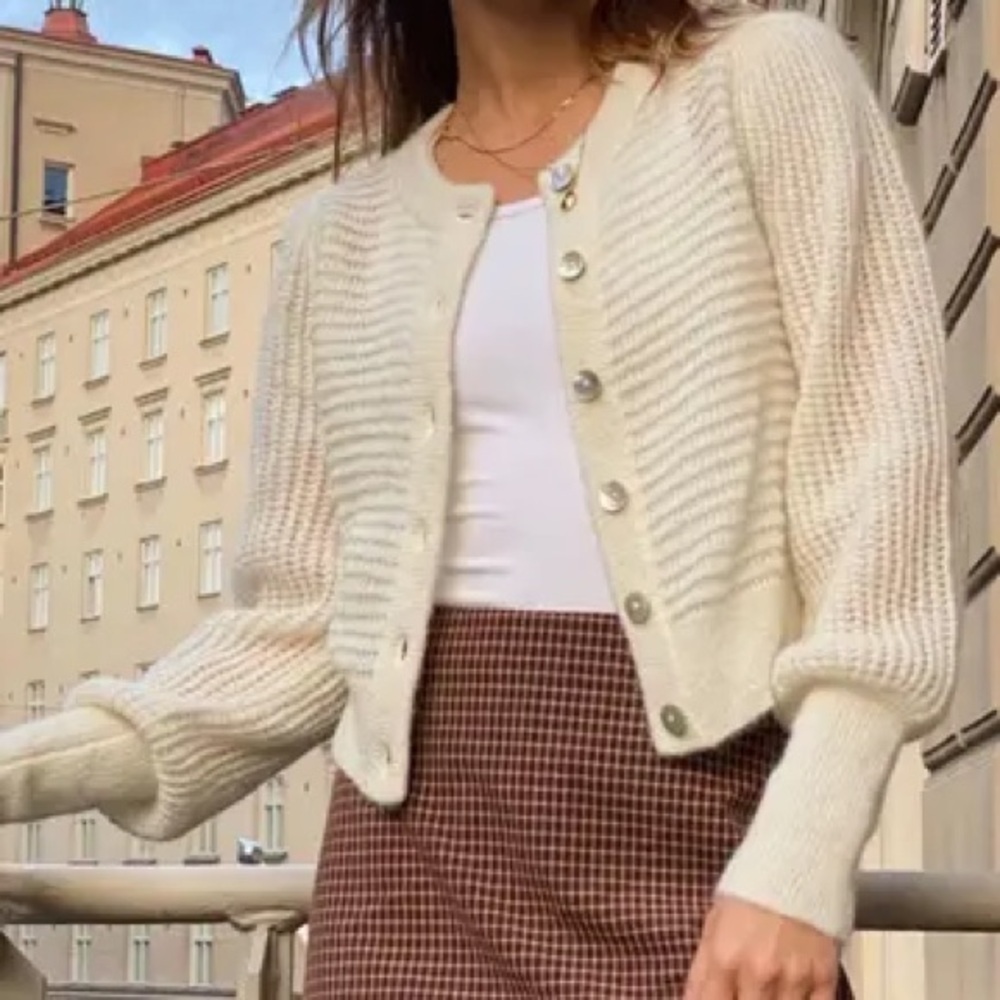 Aritzia Wilfred Alessia Mohair Cardigan - Cream XS